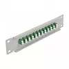 Glasvezel patchpaneel DeLOCK 10 inch 12 poorten LC duplex groen 1U grijs