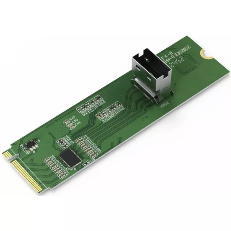 ICY DOCK - M.2 NVMe PCIe 4.0 SSD naar 1 x SlimSAS 4i Adapter met Redriver