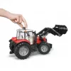 Speelgoedtractor BRUDER Massey Ferguson 7624 met voorlader, rood, voor kinderen vanaf 3 jaar