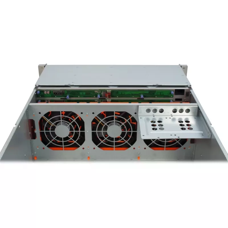 Serverbehuizing Inter-Tech 4U-4424 rack zwart, zilver