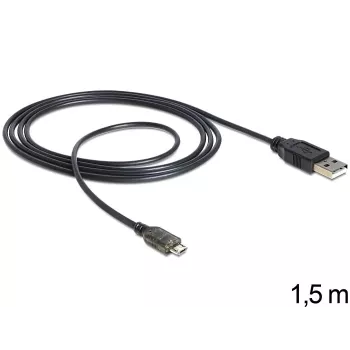 USB-kabel DeLOCK USB 2.0-A - USB micro-B 1,5 m