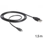 USB-kabel DeLOCK USB 2.0-A - USB micro-B 1,5 m