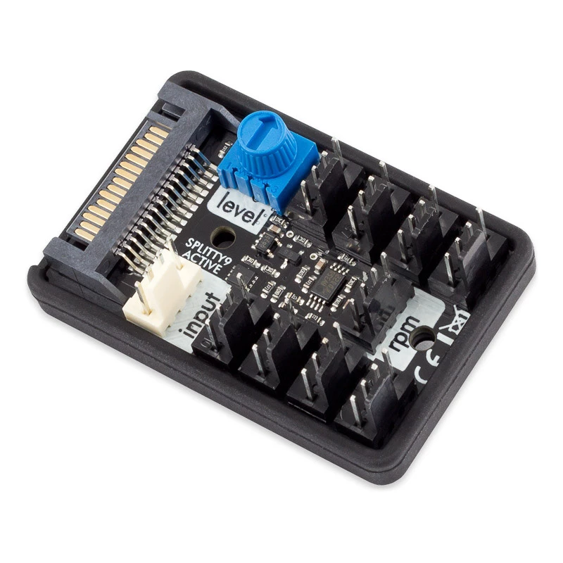 Aqua Computer SPLITTY9 ACTIVE actieve splitter voor maximaal 9 PWM-ventilatoren