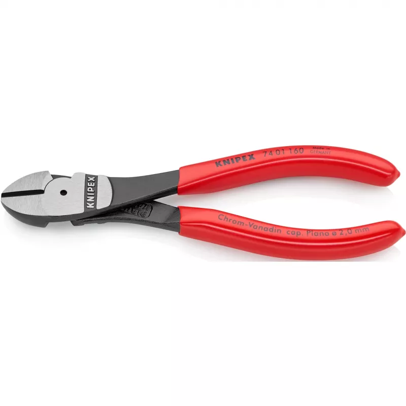 Zijkniptang Knipex 74 01 160, chroom-vanadiumstaal, kunststofgreep