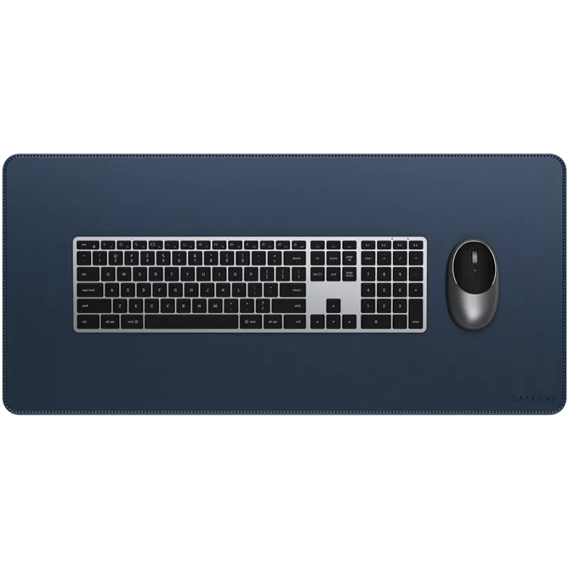 Satechi Desk Mat - vegan leer bureaubladonderlegger (blauw)