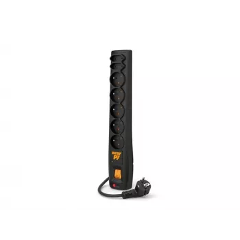 ACAR P7 stekkerdoos 1,5 m 7 AC-stopcontacten binnen zwart
