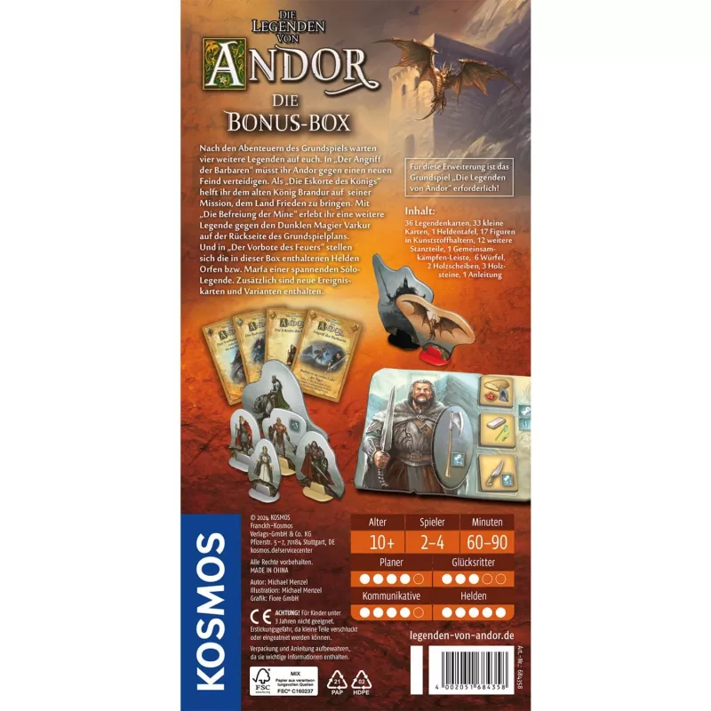 De Legenden van Andor - De bonusbox, bordspel-uitbreiding