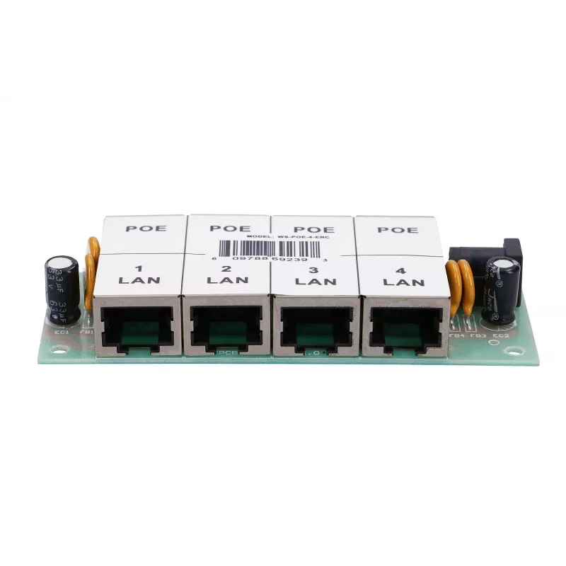 PoE-injector Extralink 4-poorts 4x 100 Mb/s RJ45, Fast Ethernet, 48 V, zonder behuizing