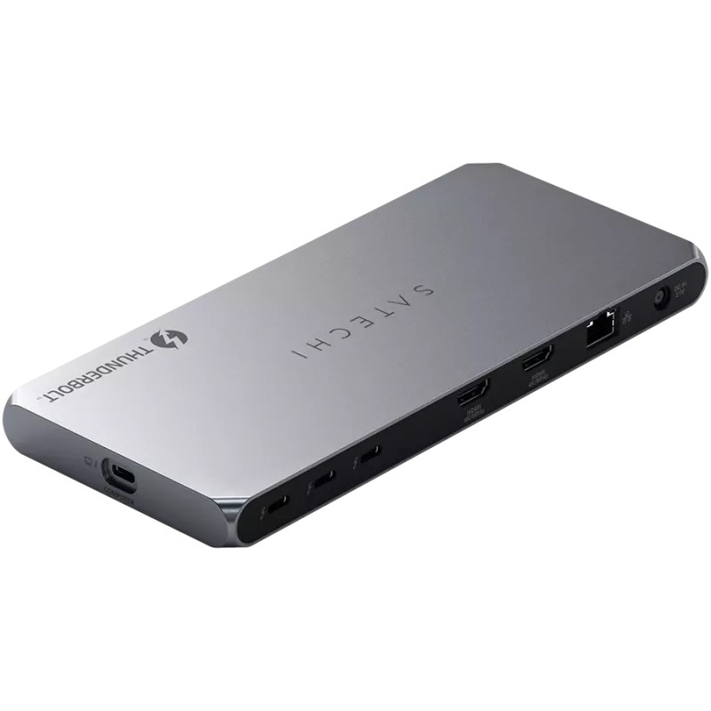 Satechi Thunderbolt 4-dock ST-DT4MDM-EU — Thunderbolt 4-dockingstation, 2× HDMI 2.0, 2× USB-A 3.2