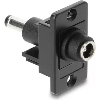 Paneelmontage DC-holstekker-adapter DELOCK 5,5x2,5 mm naar 5,5x2,1 mm, model 91120