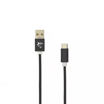 USB-naar-USB-C-kabel White Shark Adder 2 m – laad- en datatransmissiekabel, wit