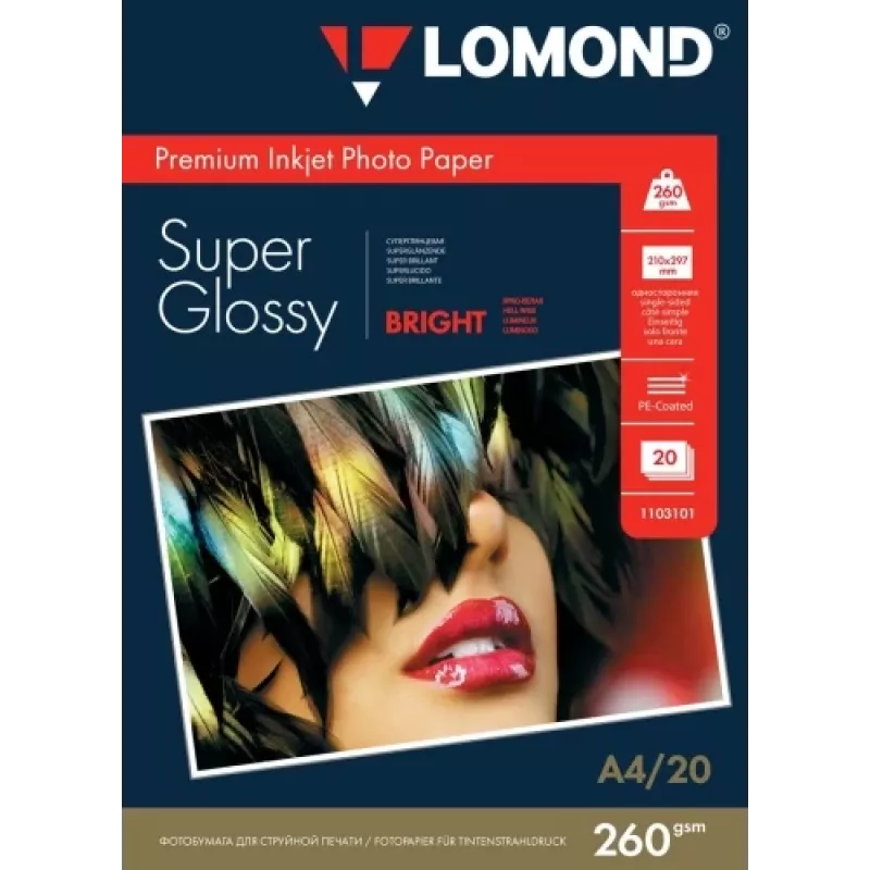 Fotopapier Lomond Premium 260 g/m² A4 Super Glossy, 20 vel
