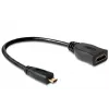 HDMI-kabel DeLOCK 65391 0,23m type A naar type D Zwart