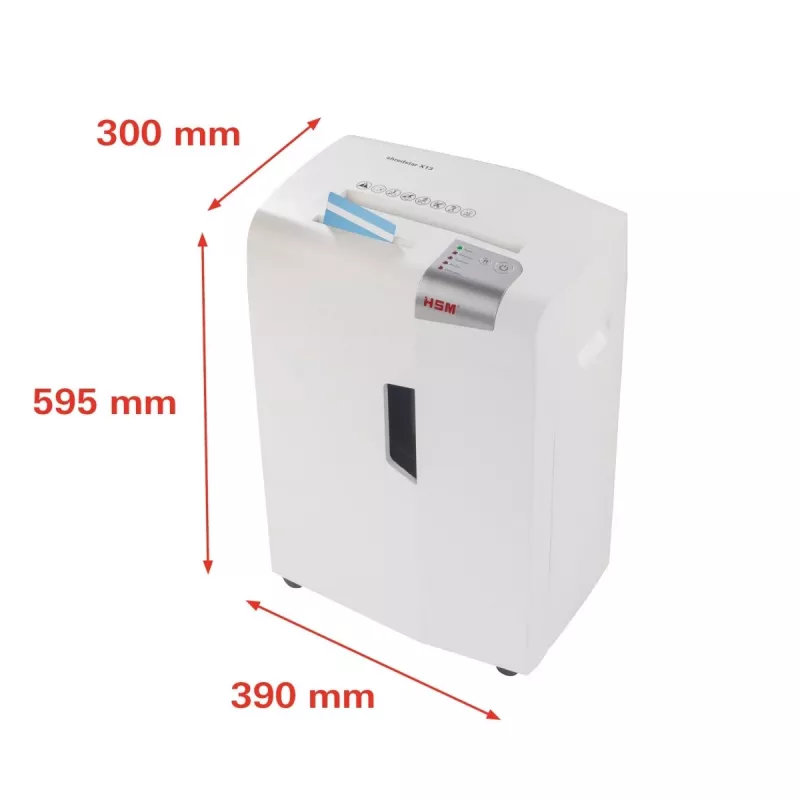 HSM shredstar X13 papiervernietiger, 4 x 37 mm + apart CD-snijmechanisme