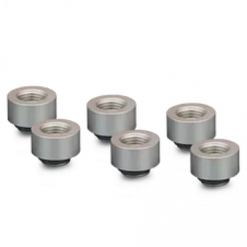 Thermal Grizzly DeltaMate Extender MF10 – waterkoelingsaansluiting, nikkel mat, 6 stuks (TG-DM-FIT-6206)