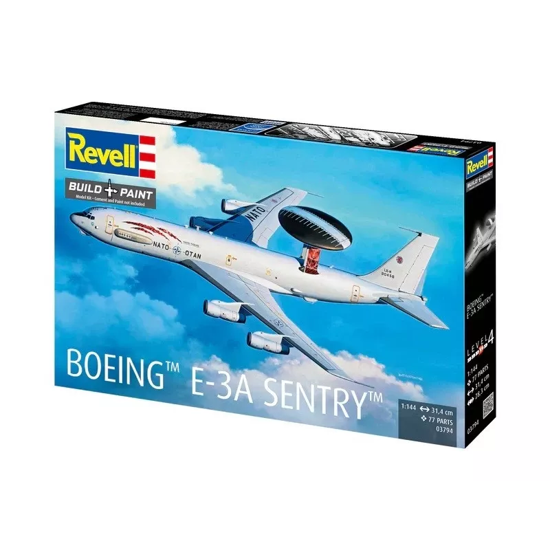 Plastic model REVELL Boeing E-3A Sentry vliegtuigmodelbouwpakket schaal 1:144