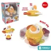 Pluche interactieve sensorische eend Ascato 122946 — zachte textuur, kleurrijk design
