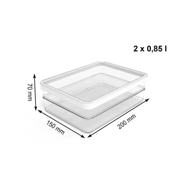 ROTHO Rondo Loft - voedselbewaarcontainer - 2 x 0,85 l