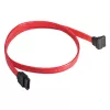 Akyga AK-CA-51 SATA III-kabel 6 Gb/s, recht naar 90° haaks, 0,5 m, rood