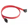 Akyga AK-CA-51 SATA III-kabel 6 Gb/s, recht naar 90° haaks, 0,5 m, rood