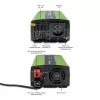 Auto-omvormer Qoltec Monolith 1200 W groen 12 V