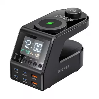 Wekker BlitzWolf BW-FW10 met 2×USB-A en 4×USB-C poorten