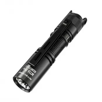 Handzaklamp Nitecore MT1A Pro — LED 50 lm, USB oplaadbaar, 1100 mAh, aluminium, waterdicht, schokbestendig, zwart