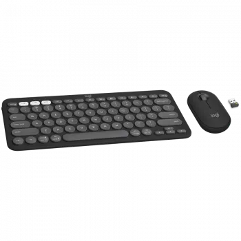 Logitech Pebble 2 Combo toetsenbord muis inbegrepen RF draadloos + Bluetooth QWERTY Deens - Fins - Noors - Zweeds grafiet (920-012257)