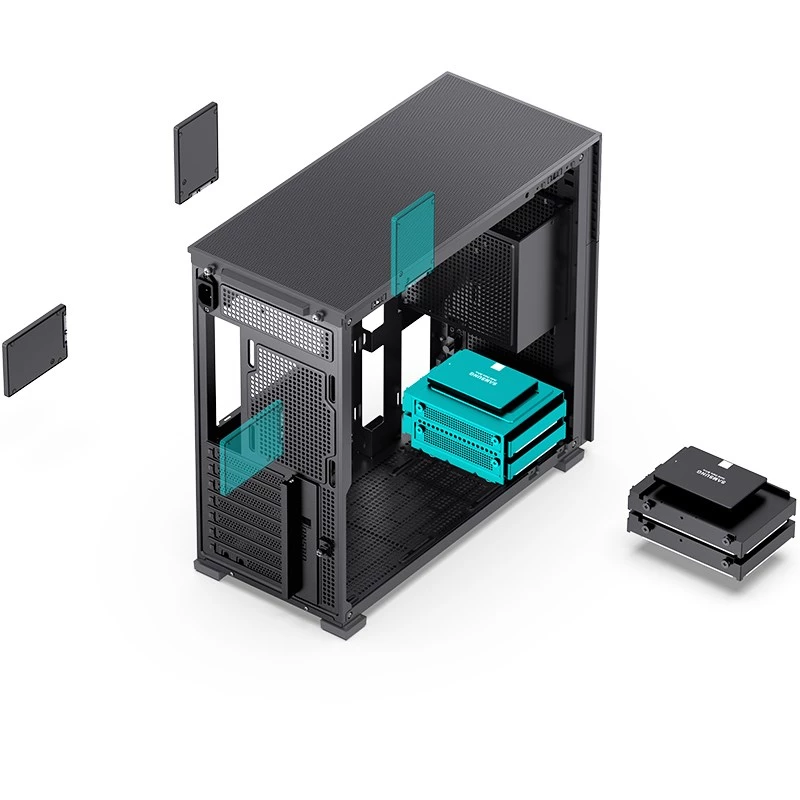 PC-behuizing Jonsbo D41 MESH midi tower zwart
