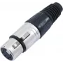 XLR 5-polige connector Omnitronic 30208425, zwart, 5-polige bus-/kabelconnector