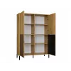 KAMARO 4DK smalle/GŁ eiken ARTISAN DISPLAY CABINET