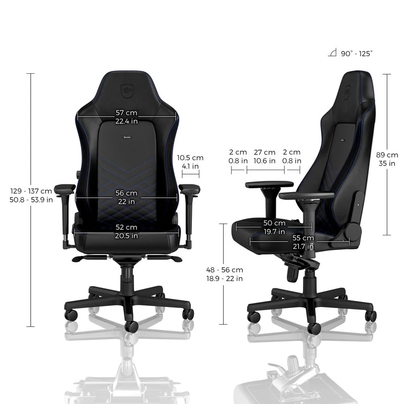 noblechairs HERO gaming-stoel - zwart/blauw