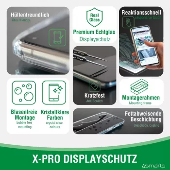 4smarts 360° startersset - beschermhoes voor mobiele telefoon - gehard glas (10 H)