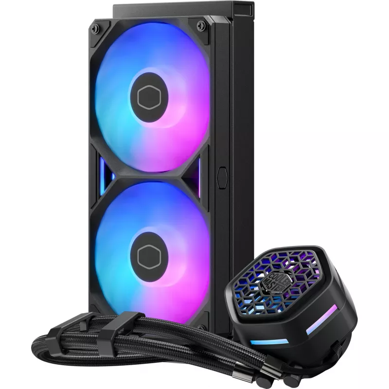 Vloeistof-CPU-koeler Cooler Master MasterLiquid 240 Atmos II — 240-mm-radiator, VRM-ventilator, RGB
