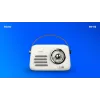 Draagbare radio SAVIO RS-02 — analoge FM-tuner, Bluetooth 5.3, USB-voeding, 3 W, wit