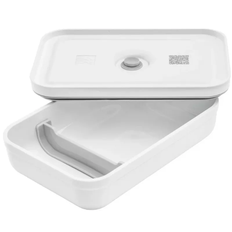 Lunchcontainer ZWILLING FRESH & SAVE 1 l, kunststof met siliconenafdichting, grijs/wit