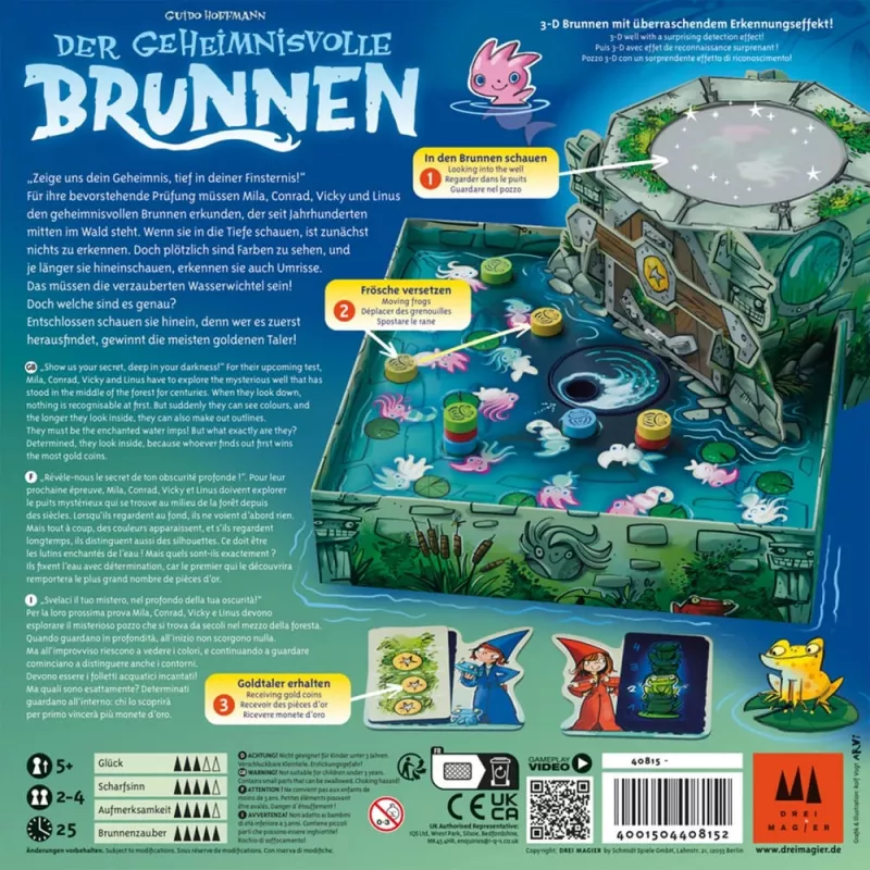 Drei Magier: De geheimzinnige bron, bordspel