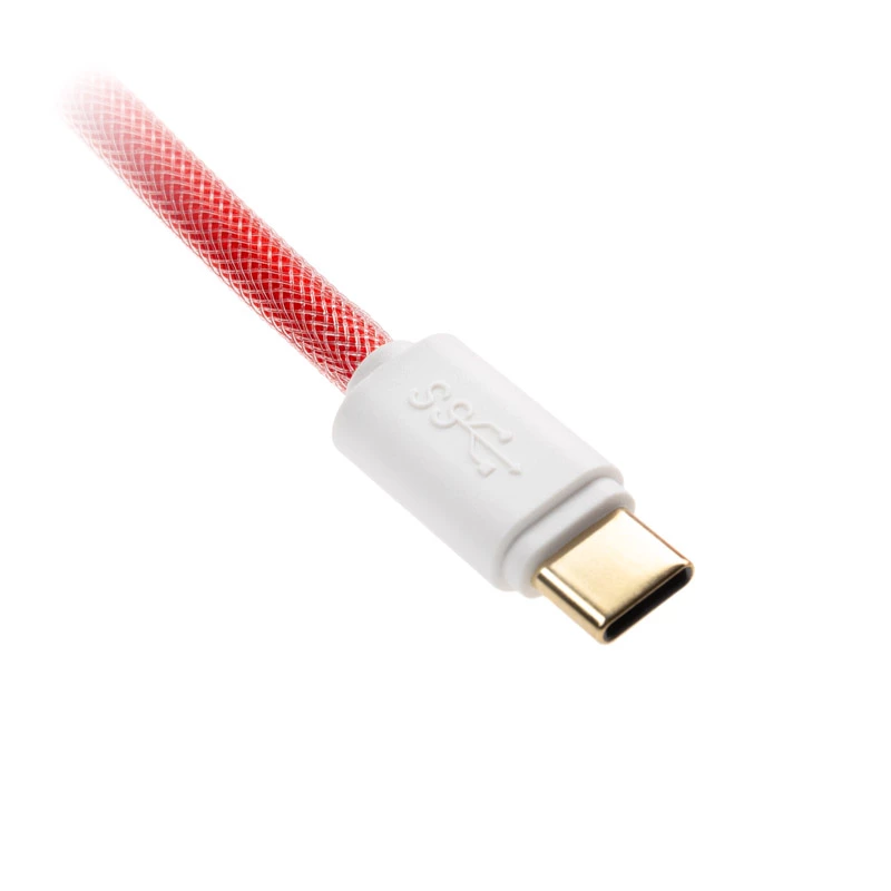 Ducky Premicord USB-kabel 1,8 m USB A USB C roze