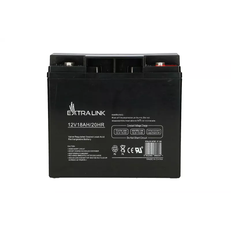 Extralink AGM 12V 18Ah onderhoudsvrije batterij