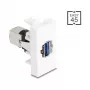 Keystone-module DELOCK 90910 – platte USB-A-aansluiting, wit, 45×22,5×42,6 mm
