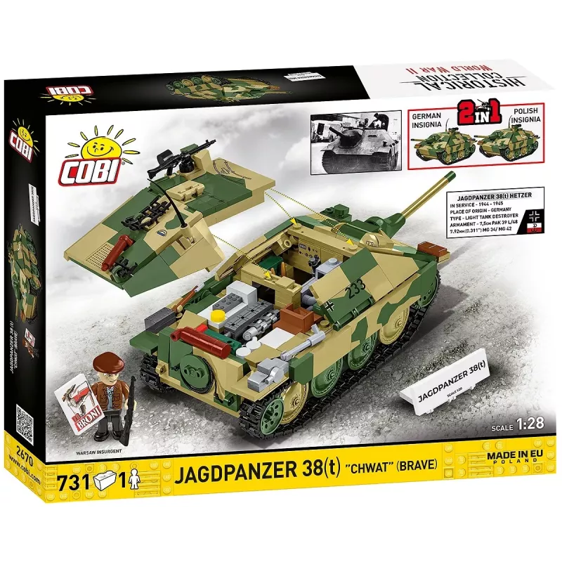 Cobi Blocks Jagdpanzer 38t Brave constructieset, 731 onderdelen
