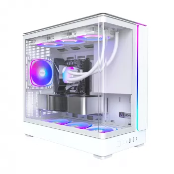 Pc-behuizing Montech KING 15 PRO wit — Micro ATX / Mini-ITX, Midi Tower