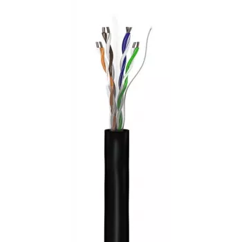 Netwerkkabel Goobay CAT 6 U/UTP 100 m zwart