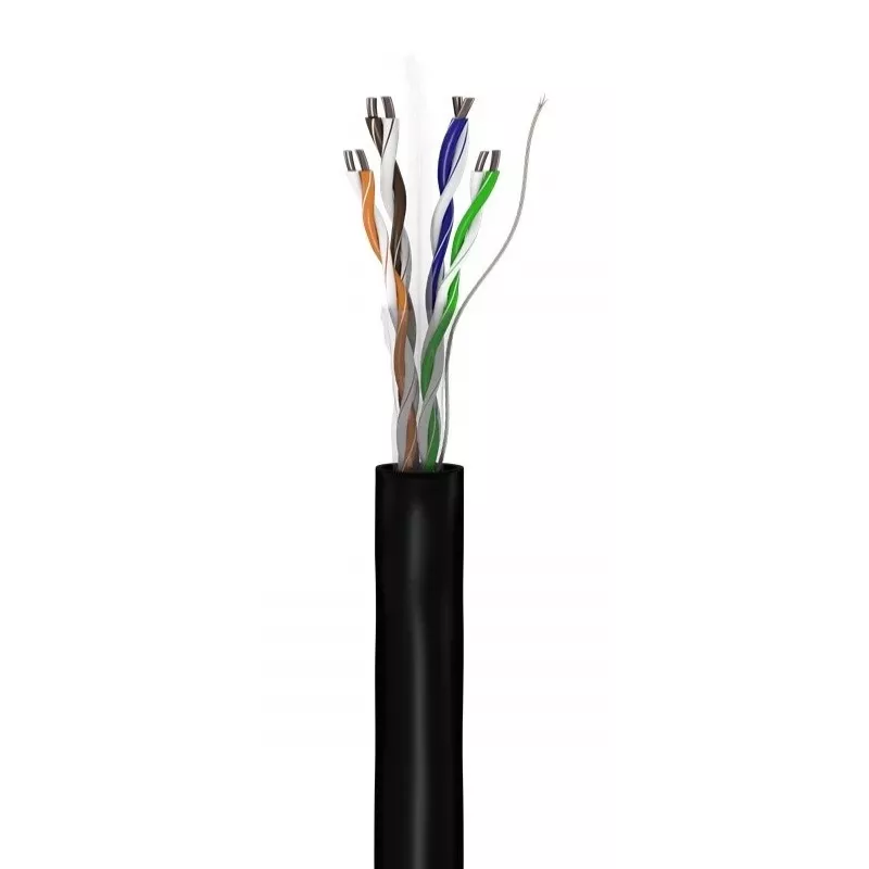 Netwerkkabel Goobay CAT 6 U/UTP 100 m zwart