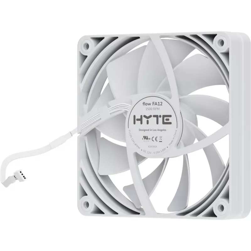 120 mm behuizingsventilator HYTE FA12 wit 4-pack — 120 mm, wit, model FA12