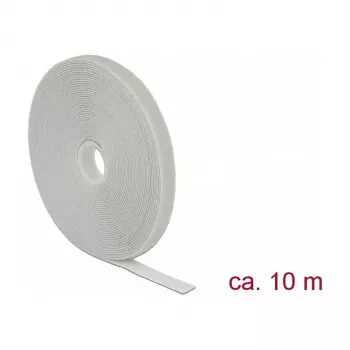 DeLOCK klittenband grijs 13 mm 10 m 1 stuk