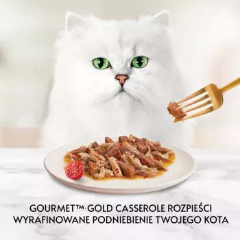 Natvoer voor katten Gourmet (Purina) Gold 85 g – volwassen, rund & kip