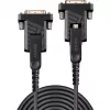 Lindy 10m glasvezel-hybride micro-HDMI-18G-kabel met afneembare HDMI- en DVI-aansluitingen