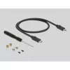 SSD-behuizing DeLOCK 42003 externe behuizing voor M.2 SATA SSD met USB Type-C
