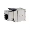 Afgeschermde Cat6 keystone inline-koppelaar 8-delige set, EQUIP — plat model, RJ-45, 17×35,5×24,4 mm, zilver